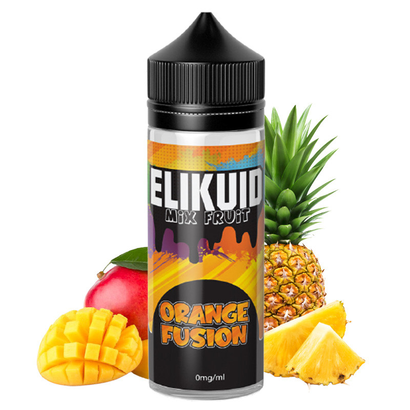 E-liquide 100ml elikuid orange fusion avec de l'ananas et de la mangue